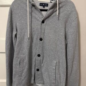 Five Four Gray Hooded Button-Up Jacket